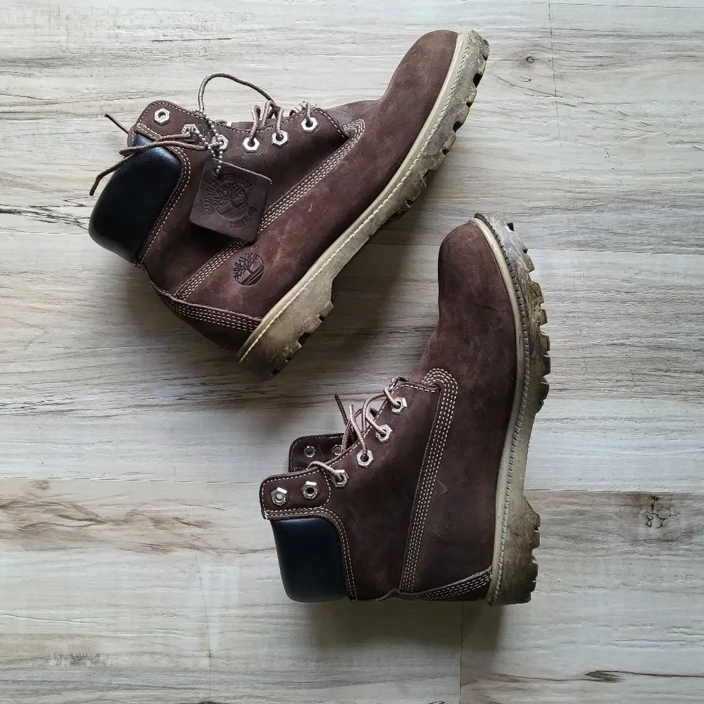 Timberland Chocolate Brown Waterproof Boots Size 8.5M Women